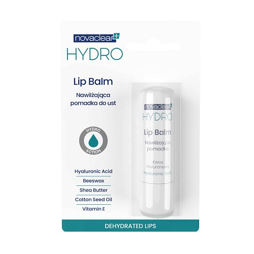 Товар Увлажняющий бальзам для губ с гиалуроновой кислотой и маслами LIP BALM Novaclear Hydro Для губ Товар Увлажняющий бальзам для губ с гиалуроновой кислотой и маслами LIP BALM Novaclear Hydro Для губ