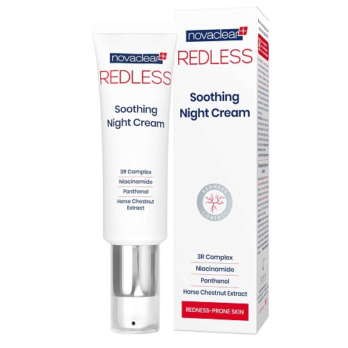 Товар Novaclear Redless Успокаивающий ночной крем от покраснений для чувствительной и сосудистой кожи Кремы Товар Novaclear Redless Успокаивающий ночной крем от покраснений для чувствительной и сосудистой кожи Кремы