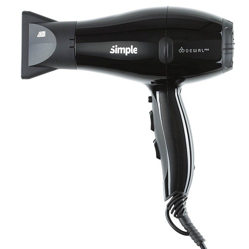 Товар Деваль Фен DEWAL SIMPLE 03-104 Black 2000 Вт профессиональный с ионизацией, черный Аксессуары для волос, Электроинструмент Товар Деваль Фен DEWAL SIMPLE 03-104 Black 2000 Вт профессиональный с ионизацией, черный Аксессуары для волос, Электроинструмент