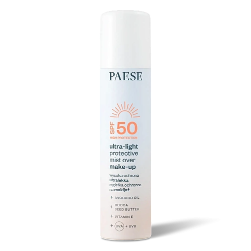 PAESE Ультралегкий солнцезащитный спрей-мист для макияжа SPF50 PAESE Ультралегкий солнцезащитный спрей-мист для макияжа SPF50