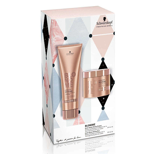 Товар Набор: Шампунь + Маска кератиновое восстановление для волос блонд "KERATIN RESTORE" Для женщин Товар Набор: Шампунь + Маска кератиновое восстановление для волос блонд "KERATIN RESTORE" Для женщин