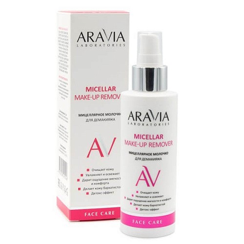 Товар Очищающее мицеллярное молочко для демакияжа Micellar Make-up Remover ARAVIA Laboratories Для умывания и снятия макияжа Товар Очищающее мицеллярное молочко для демакияжа Micellar Make-up Remover ARAVIA Laboratories Для умывания и снятия макияжа