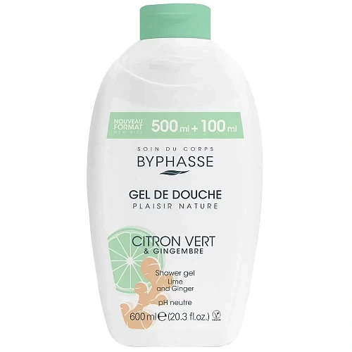 Byphasse Natural Pleasure Гель для душа Лайм и Имбирь Byphasse Natural Pleasure Гель для душа Лайм и Имбирь