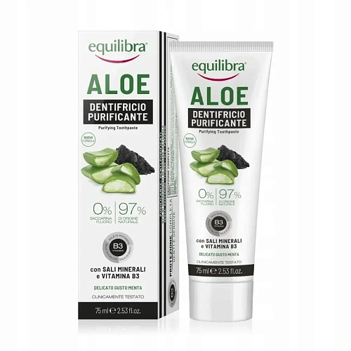Товар Зубная паста очищающая EQUILIBRA Aloe Товар Зубная паста очищающая EQUILIBRA Aloe
