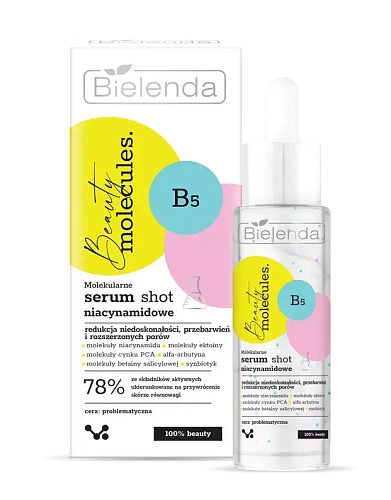 Товар BIELENDA BEAUTY MOLECULES Молекулярная сыворотка с ниацинамидом для проблемной кожи Сыворотки Товар BIELENDA BEAUTY MOLECULES Молекулярная сыворотка с ниацинамидом для проблемной кожи Сыворотки