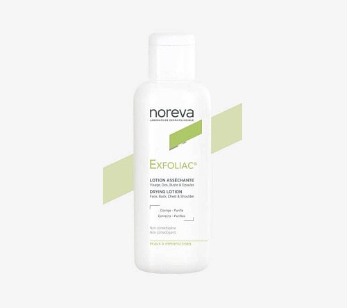 Товар Noreva Exfoliac Лосьон от прыщей с кислотами АНА себорегулирующий поросуживающий Норева Эксфолиак Тоники, Лосьоны, Термальная вода Товар Noreva Exfoliac Лосьон от прыщей с кислотами АНА себорегулирующий поросуживающий Норева Эксфолиак Тоники, Лосьоны, Термальная вода