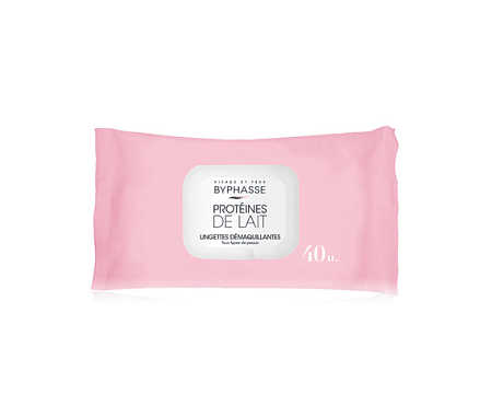 Товар Влажные салфетки очищающие для снятия макияжа с молочными протеинами для всех типов кожи BYPHASSE Для умывания и снятия макияжа Товар Влажные салфетки очищающие для снятия макияжа с молочными протеинами для всех типов кожи BYPHASSE Для умывания и снятия макияжа
