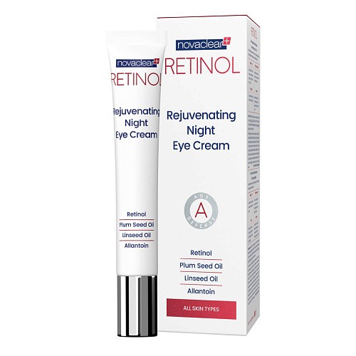 Товар Крем для век омолаживающий ночной с ретинолом для зрелой кожи Retinol Novaclear Для контура глаз Товар Крем для век омолаживающий ночной с ретинолом для зрелой кожи Retinol Novaclear Для контура глаз