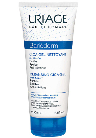 Uriage Bariederm Cica-Gel Nettoyant au Cu-Zn Цика-гель очищающий Урьяж Барьедерм Uriage Bariederm Cica-Gel Nettoyant au Cu-Zn Цика-гель очищающий Урьяж Барьедерм