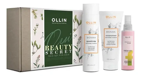 OLLIN Professional BioNika Набор Питание и блеск Оллин Бионика (шампунь, кондиционер и сыворотка) OLLIN Professional BioNika Набор Питание и блеск Оллин Бионика (шампунь, кондиционер и сыворотка)