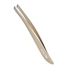 Пинцет для бровей скошенный кончик, матовое золото, Silver Star, АТ 9962 GOLD matt
