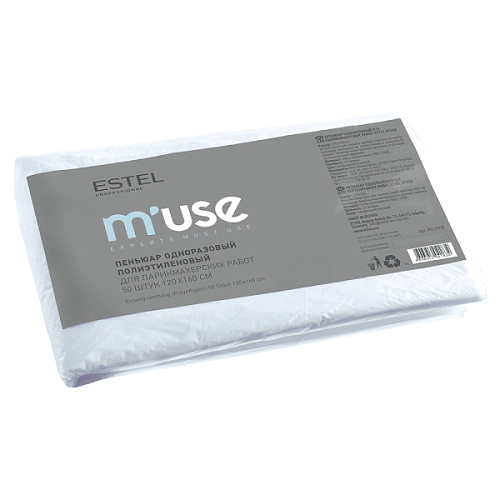 Пеньюар одноразовый 120*160 для парикмахеров (50шт) ESTEL MUSE Пеньюар одноразовый 120*160 для парикмахеров (50шт) ESTEL MUSE