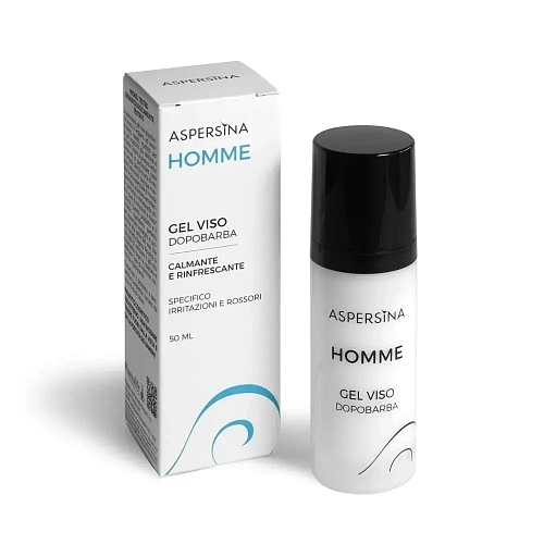 ASPERSINA HOMME GEL VISO Успокаивающий мужской гель после бритья, для чувствительной кожи, успокаивающий, освежающий с муцином улитки и гиалуроновой кислотой ASPERSINA HOMME GEL VISO Успокаивающий мужской гель после бритья, для чувствительной кожи, успокаивающий, освежающий с муцином улитки и гиалуроновой кислотой