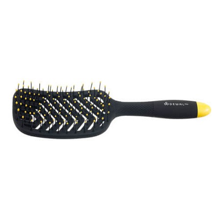 Щетка массажная продувная DEWAL, BANANA black 8 рядов Щетка массажная продувная DEWAL, BANANA black 8 рядов