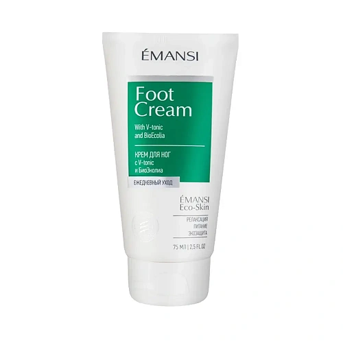Товар Крем для ног венотонизирующий релаксация, питание, экозащита с V-tonic и с БиоЭколией Emansi Товар Крем для ног венотонизирующий релаксация, питание, экозащита с V-tonic и с БиоЭколией Emansi